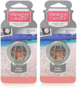 Yankee Candle Smart Scent Car Vent Clip Lufterfrischer, Pink Sands, 2 Packungen - Bild 1 von 3