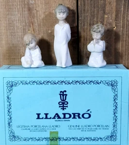 LLADRO Miniangelitos Figurines Porcelain Set of 3 Ornaments w/Box 1.604 - Picture 1 of 23