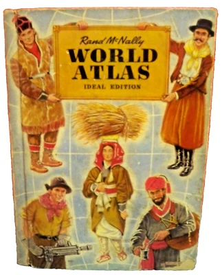 1938 Rand McNally World Atlas Ideal Edition Young People 9 1/2"x6 3/4" Hardback - Image 1 of 4