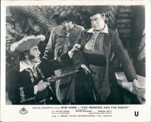 THE PRINCESS AND THE PIRATE BOB HOPE LOBBY CARD RE-RELEASE WALTER SLEZAK
