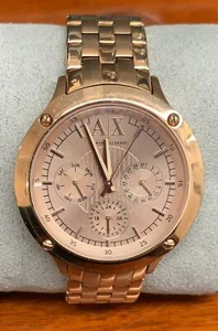 Armani Exchange Multi-Function Dial Rose Gold Ion-plated Unisex Watch AX5403 - Picture 1 of 1