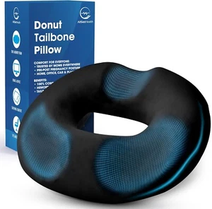 Almohada para donas espuma viscoelástica, presión para hemorroides y alivio del dolor de coxis posparto - Imagen 1 de 7