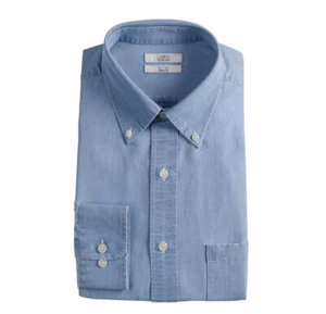 Men's Croft & Barrow Blue Classic-Fit Easy Care Button Down Collar Dress Shirt - Picture 1 of 1