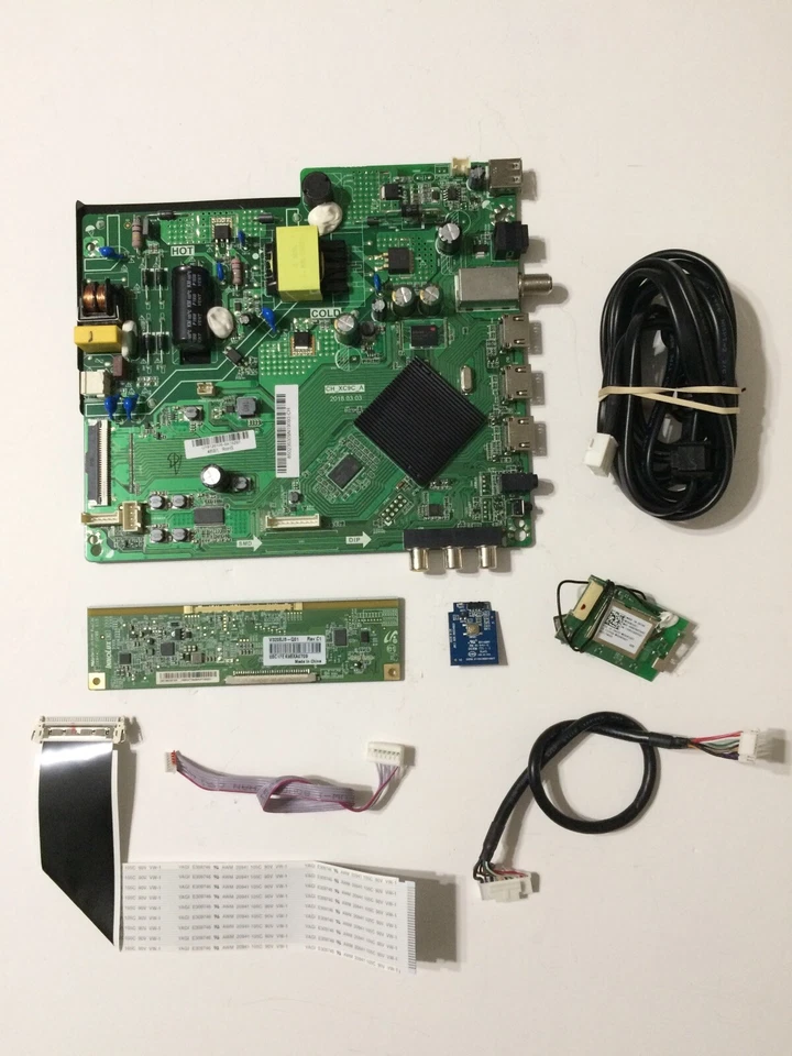 ONN 100012589 COMPLETE TV REPAIR KIT (C) M/PSB TCON WIFI PB PC RIBBON/WIRE