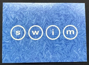Postal vintage de natación, Mervyn's, arte publicitario, Max Racks (2002) - Imagen 1 de 2