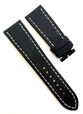 Breitling 24mm x 20mm Blue Military Calfskin Watch Strap Band 637X Authentic OEM - Image 1 of 4