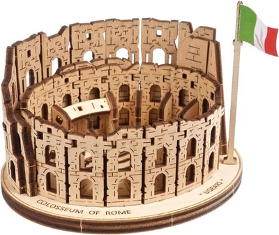 Kit Puzzle 3D in Legno Roma Colosseo - Set Costruzioni Modellismo Realistico Fai da Te - Immagine 1 di 4