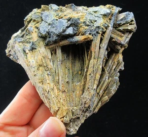 462g Stibnite&Valentinite&native Sulfur crystal mineral specimen,China! - Picture 1 of 8