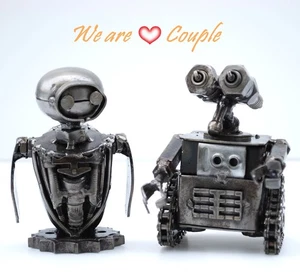 Wall E Eva Modello Metallo Riciclato, Wow Regalo per Mamma, Wow Labor Day Regalo per Lei - Foto 1 di 18