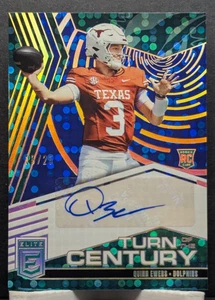 2025 Panini Donruss Elite Turn of the Century Auto BLUE Quinn Ewers #15/25 RC NM - Bild 1 von 8