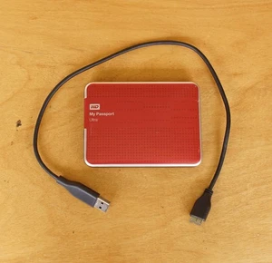 WD My Passport Ultra 1TB External Hard Drive USB 3.0 Portable HDD Red #2 - Picture 1 of 2