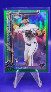 2025 Topps Holiday Connor Norby (RC) Green Refractor #64/99 - Miami Marlins  - Bild 1 von 2