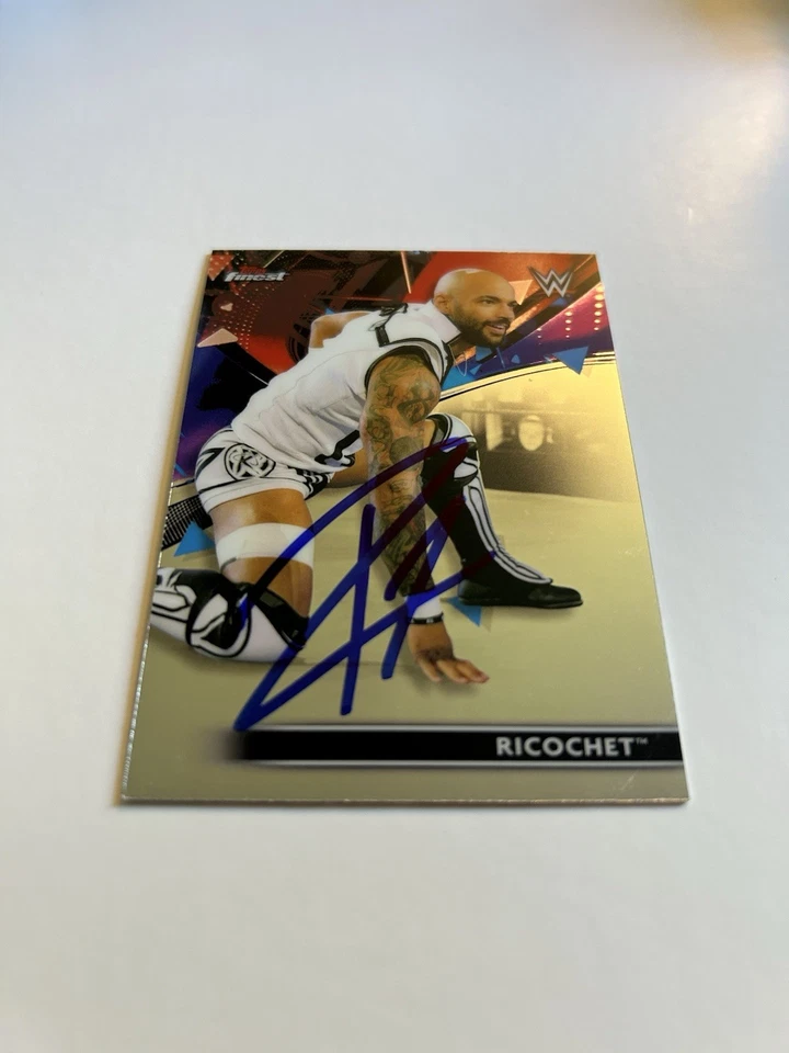 Ricochet WWE Signed 2021 Topps Finest Card # 33 - Image 1 of 1