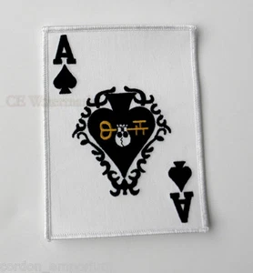 PARCHE BORDADO ESLOGAN NOVEDAD TARJETA PÓKER ACE SPADES 6 X 4 PULGADAS - Imagen 1 de 1