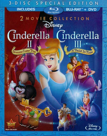 Cinderella II: Dreams Come True/Cinderella III: A Twist in Time (Blu-ray Disc, 2012, 3-Disc Set)