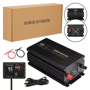 4000W Car Power Inverter DC 12V To AC 110V 120V LCD Modified Sine Wave Converter - Picture 1 of 17