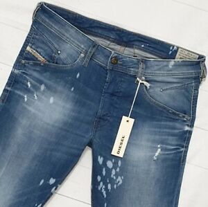 ⭐ mens Diesel Belther regular Slim-Tapered 0669B stretch denim jeans W32 L34