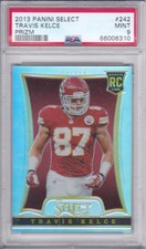 PSA 9 2013 Select Silver Prizm Travis Kelce Rookie RC PSA 9 Mint
