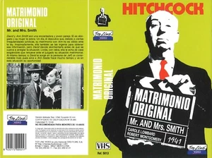 ALFRED HITCHCOCK - MR AND MRS SMITH (1) / SPANISH VIDEO SLEEVE / TOP LINE LABEL - Picture 1 of 1