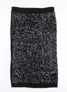 Miss Selfridge Womens Black Acrylic Blend Skirt Size 8 - Picture 1 of 12