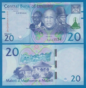 Lesotho 20 Maloti P 22d nuevo 2021 UNC (P 22 d) - Imagen 1 de 1