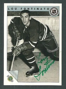 Lou Fontinato New York Rangers 1992 Ultimate Original Six Auto Card #19 - Picture 1 of 2