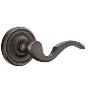 Emtek Cortina Türhebel Durchgangsset normale Rosette Bronze mit Ölschliff - Bild 1 von 1