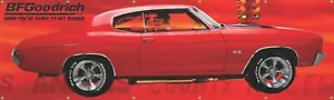 Reproduction BF Goodrich 1970 Red Chevrolet Chevelle (313) Banner. 3 Sizes. - Picture 1 of 1