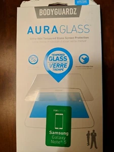 BodyGuardz AuraGlass Tempered Glass Screen Protector Samsung Galaxy Note 5-Clear - Picture 1 of 2