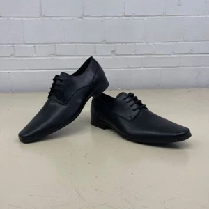 CALVIN KLEIN Brodie Oxford Shoe Men's Size 11 M Black Leather - Picture 1 of 8