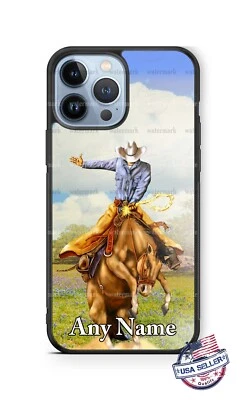 Capa telefone personalizada Cowboy Rodeo para iPhone 16 Samsung A15 S24 Google 8 Moto - Imagem 1 de 4