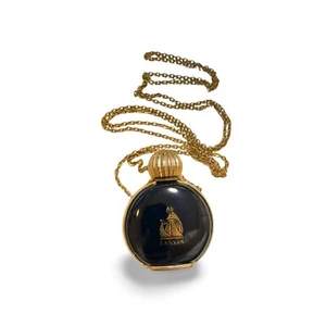 80’s vintage Lanvin chain long necklace with logo perfume bottle top - Picture 1 of 9