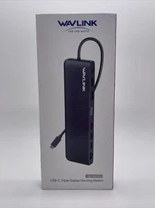 WAVLINK 12 in 1 4K UHD Type C Hub USB3.0 HDMI VGA PD Adapter Station Black New - Picture 1 of 5