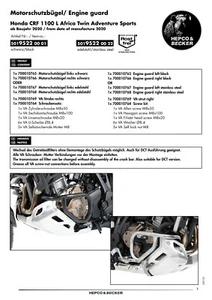 NEW HEPCO & BECKER ST/STEEL ENGINE PROTECTION BARS HONDA CRF1100 ADV SPORT 2020> - Picture 1 of 4