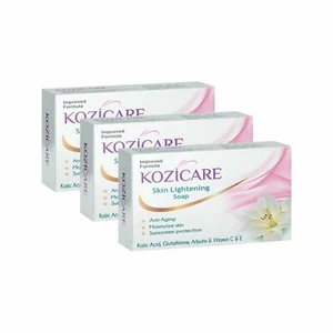 Kozicare Skin Lightening Soap with Kojic Acid & Glutathione - 75g (Pack of 3)
