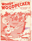 Woody Woodpecker 1948 sheet music Walter Lantz Cartoons Tibbles/Idriss