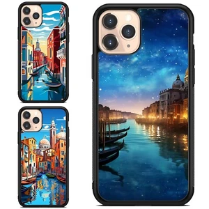 For iPhone 11 12 13 14 Pro Max art Print venice cyberpunk Cover Friendly - Picture 1 of 25