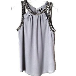 Top Express PERLINE taglia small P GRIGIO elegante collo ritagliato senza maniche schienale da corsa - Foto 1 di 10