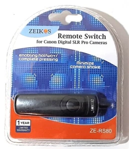 Zeikos Remote Switch for Canon Digital SLR Pro Cameras ZE-RS80 - Picture 1 of 2