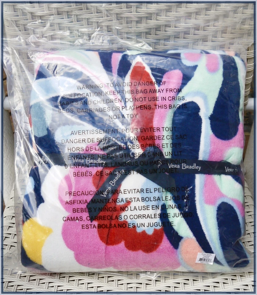 NWT Vera Bradley Throw Blanket MOD FLORAL 80” X 50” Soft Plush 12408-V79 - Image 1 of 4