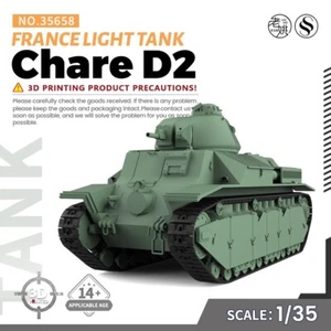 SSMODEL SS35658 1/35 Military Model Kit France Chare D2 Light Tank WoT WAR - Picture 1 of 11