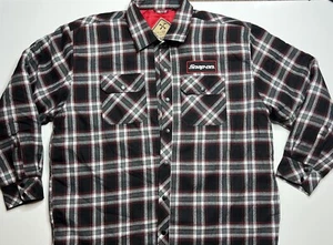 Sawbuck HACKERT SNAP-ON Tools Mens 3XL Quilted Lined Flannel Jacket Choko - Picture 1 of 16