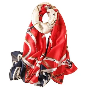 Silk Scarf 100% Mulberry Silk Fashion Scarves Long Lightweight Shawl Wrap - Picture 1 of 7