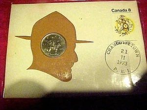 1973 #293 99 COMPANY FIRST DAY FIRST ISSUED CANADIAN PURE NICKEL 25 CENT RCMP - Picture 1 of 6