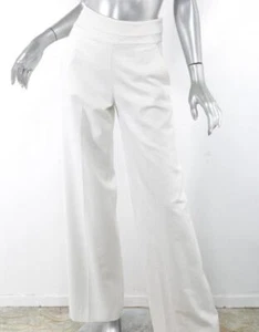 FRAME Womens Off White Wide Leg Denim TUX High-Rise Pleat Pants 2 NEW $375 - Picture 1 of 5