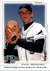 2002 Princeton Devil Rays Grandstand #15 Adam Moreno Fresno California CA Card