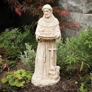 St Francis of Assisi Statue Religious Outdoor Garden Lawn Figurine Sculpture 31" - Picture 1 of 11