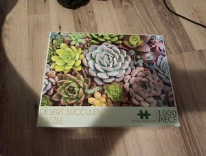 Desert Succulents 1000 Piece Jigsaw Puzzle For Ages 12+, 27"x 21.5" New, Sealed - Picture 1 of 5