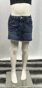 Mossimo Supply Co. Girls Mini Skirt Blue Denim Medium Wash 5-Pocket Size M(7/8) - Picture 1 of 3
