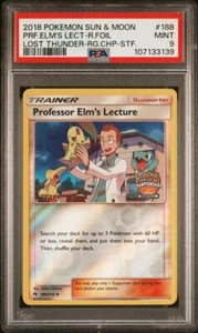 Pokemon 2018 PSA 9 MINT Professor Elm's Lecture STAFF Regional Championships 188 - Picture 1 of 2